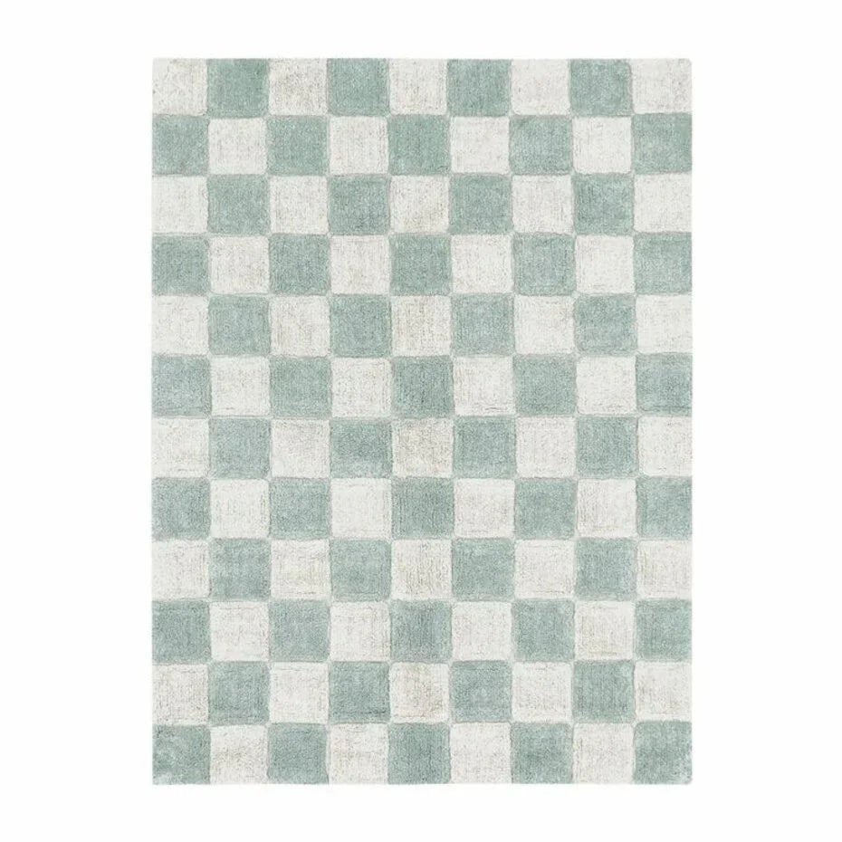 Washable Rug Tiles - Blue Sage