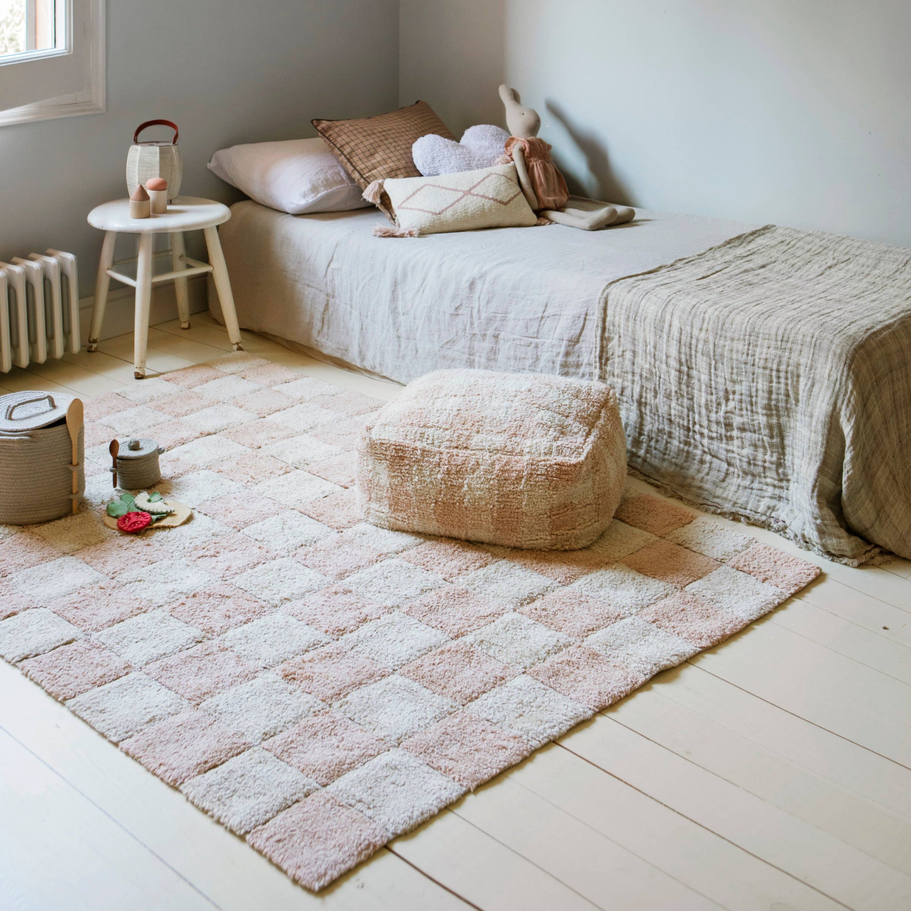 Washable Rug Kitchen Tiles - Rose