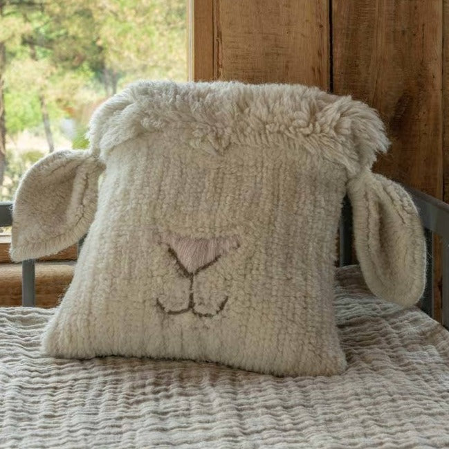 Woolable Cushion Pink Nose Sheep