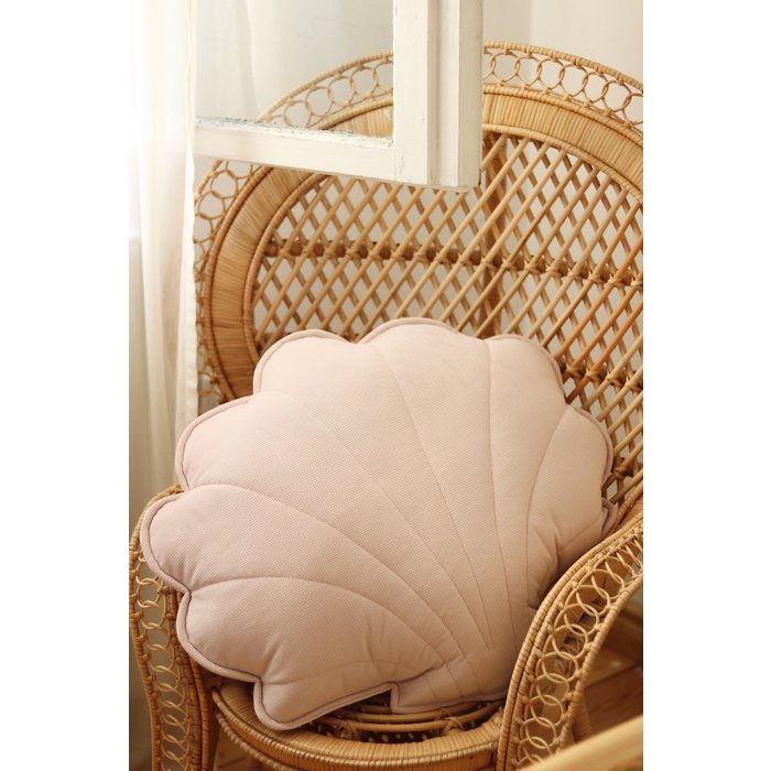 Kussen Schelp Velvet - Roze