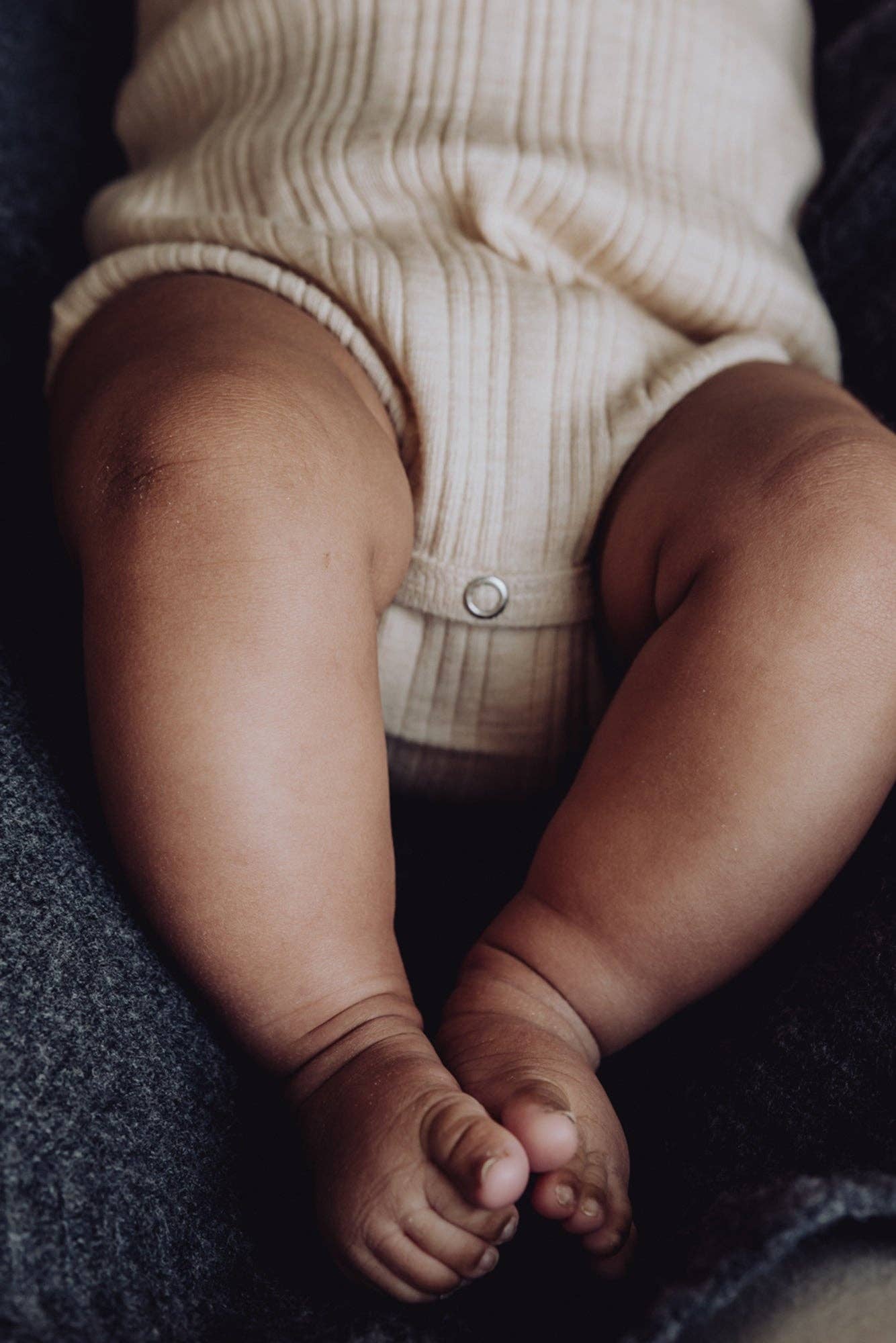 Wollen Romper Ribbelstof