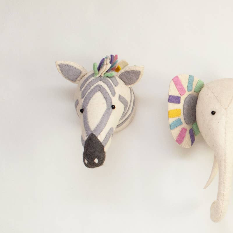 Dierenkop Zebra - Pastel