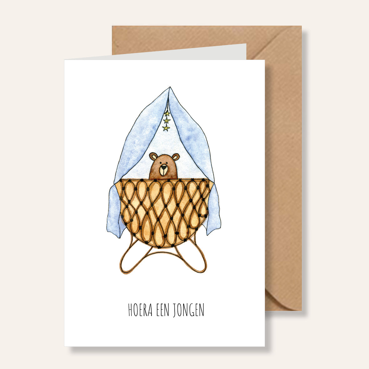 Juulz kaart - Hoera een jongen!
