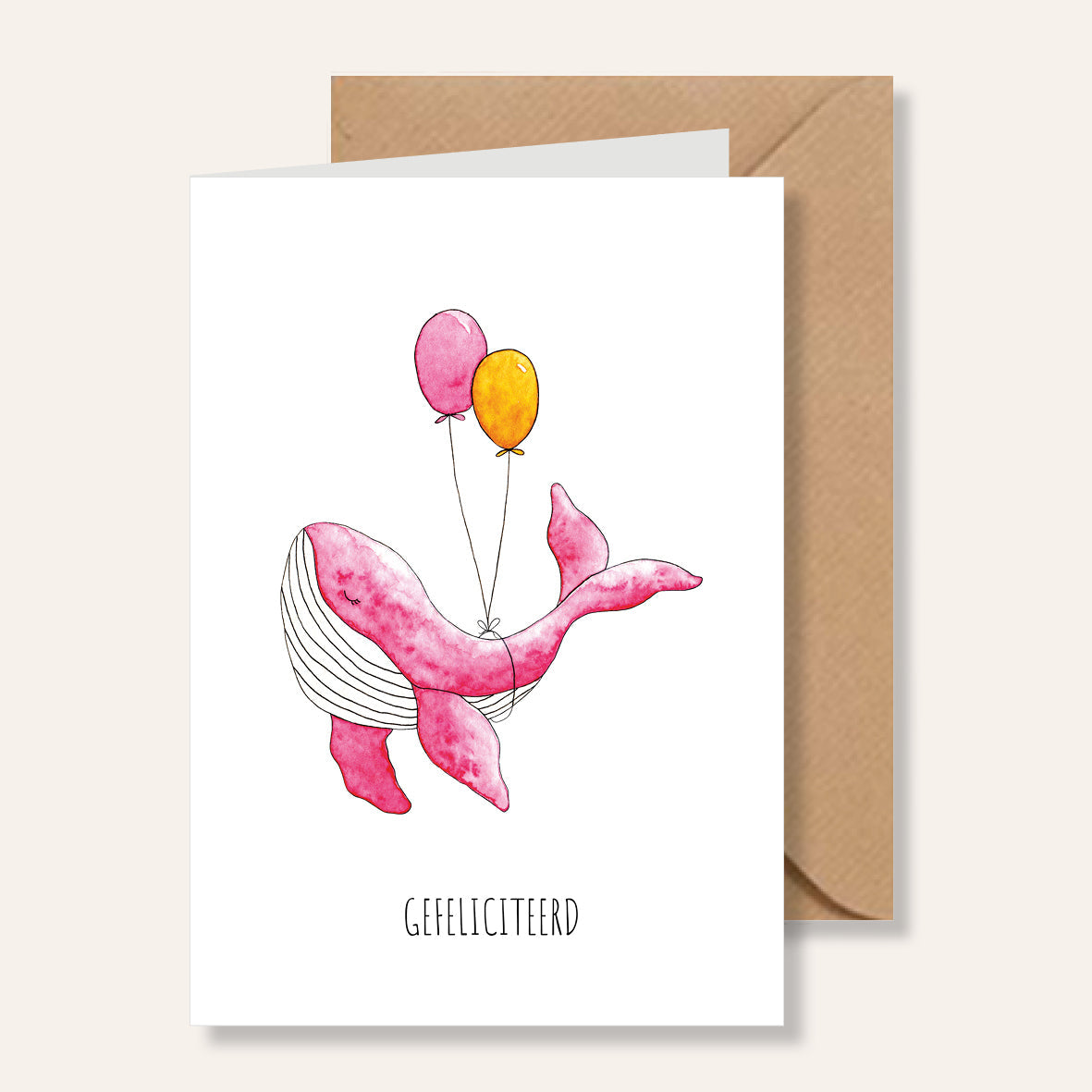 Juulz kaart - Gefeliciteerd Walvis