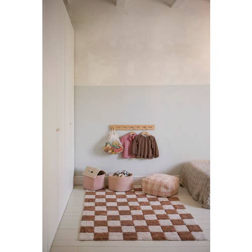 Washable Rug Kitchen Tiles - Toffee