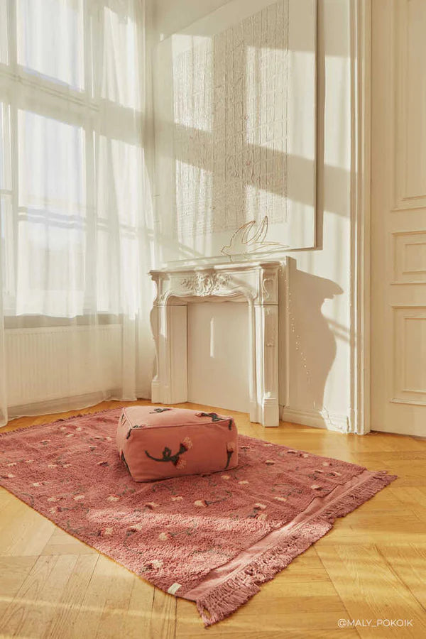 Washable Rug English Garden Ash Rose