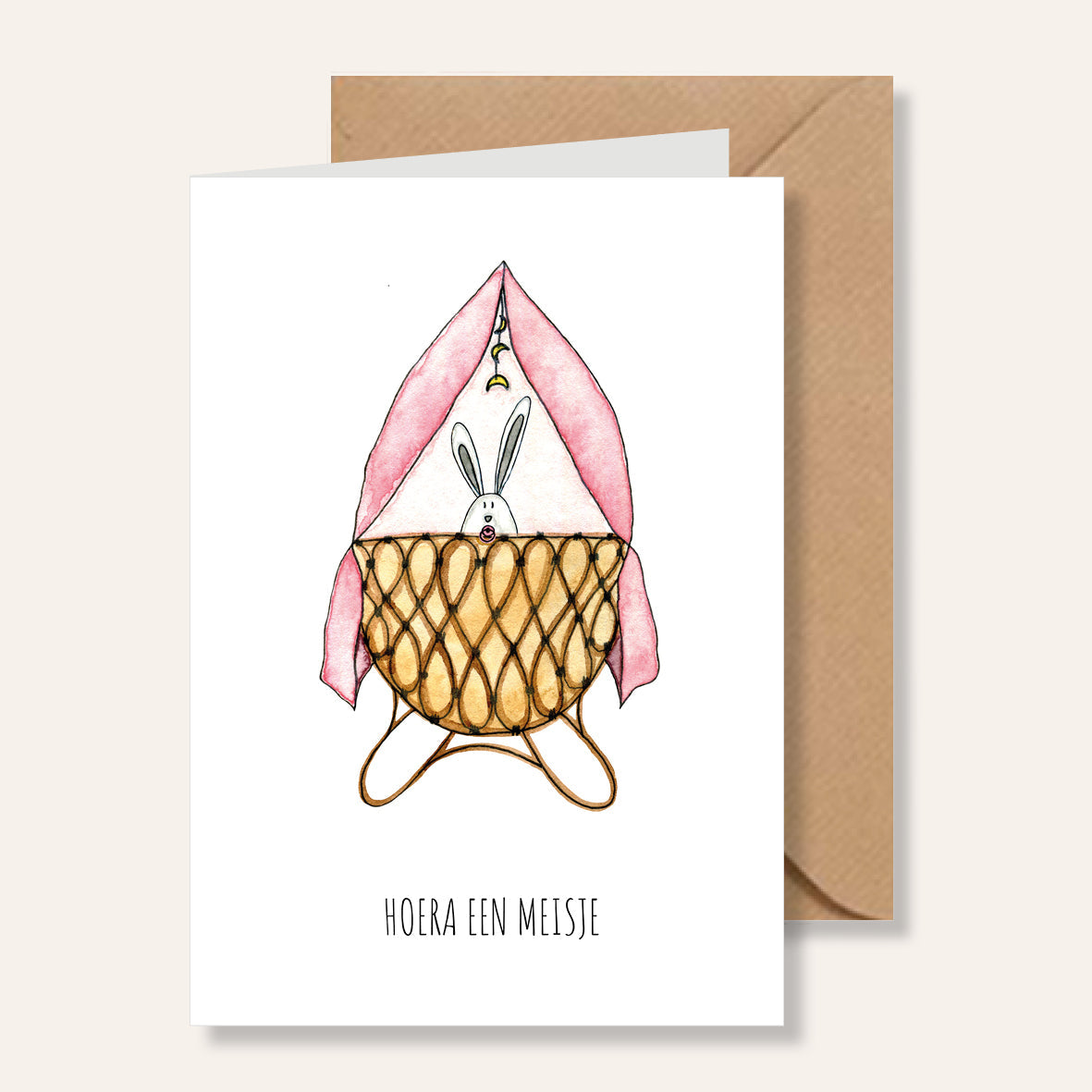 Juulz kaart - Hoera een meisje!
