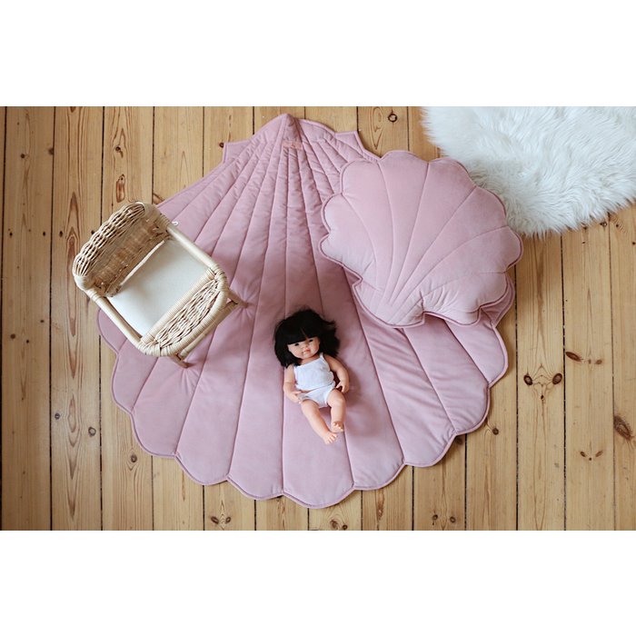 Kussen Schelp Velvet - Roze