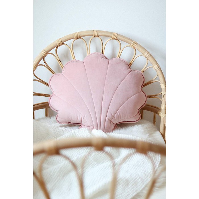 Kussen Schelp Velvet - Roze